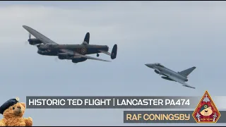 HISTORIC FLIGHT LANCASTER & TYPHOON DISPLAY • TED FLIES IN AVRO LANCASTER PA474 WITH BBMF | EGXC