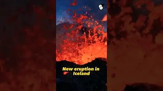 Iceland New Volcano Eruption 2023 🌋 #icelandvolcano #shorts