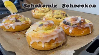 Fluffig und Lecker  😋 Schokomix Schnecken mit viel Schokolade