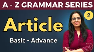 Article - 2  || English Grammar For Beginners in Hindi || SSC CGL 2023 || English With Rani Ma'am