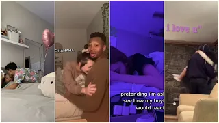 Pretending to be asleep when my boyfriend comes home.(Tiktok Compilation)