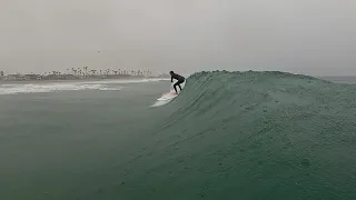 POV Surfing Perfect California Storm Waves RAW