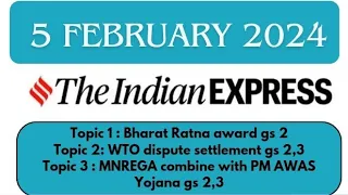 5th February 2024 | Today Indian Express Newspaper Editorial, Ideas, Explained Analysis | By GC