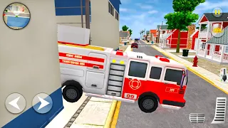 Rescue Service Simulator 2 - Red and Blue FireTrucks and Ambulance Driving - Android Gameplay