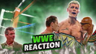 Mass Reactions WWE Wrestlemania The ROCK and John Cena Face to Face Cody Rhodes Reaction