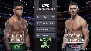 GILBERT BURNS VS STEPHEN THOMPSON FULL FIGHT UFC 264