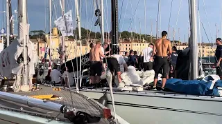 LES VOILES DE SAINT TROPEZ 2023, soirée après le retour