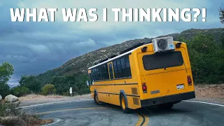 My Sketchiest Moment Driving a 40 Foot School Bus Conversion