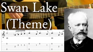 SWAN LAKE (THEME) - Easy Arrangement - Tchaikovsky - Full Tutorial With TAB - Fingerstyle Guitar