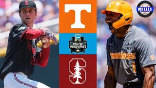 Tennessee vs #8 Stanford (EXCITING ELIMINATION GAME!) | College World Series | 2023 College Baseball