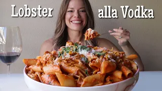 Spicy Lobster Penne alla Vodka MUKBANG!