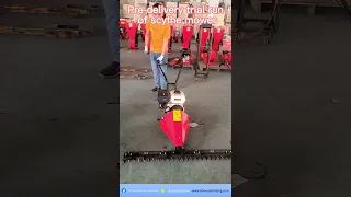 Commissioning link of scythe mower