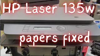 HP Laser MFP 135w Paper Jam in Tray fixed