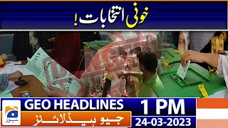 Geo Headlines 1 PM | IMF bailout package not linked to elections, assures official | 24th March 2023