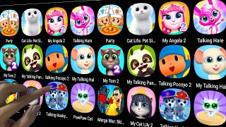 My Talking (Hal + Tom 2 + Cat Lily + Husky Dog + Panda) & Cat Life Pet Simulator 3D,Talking Pocoyo 2