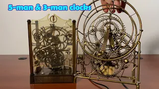 3 Man Clock vs. 5 Man Clock from Gordon Bradt & Kinetico Studios ⏰ Gadgetify
