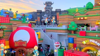 [4K] Super Nintendo World at Sunset | Universal Studios Japan