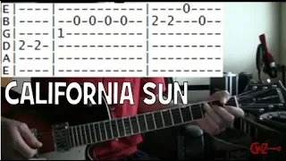 The Ramones California Sun Guitar Tab Chords Lesson also The Rivieras