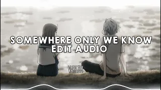 Somewhere Only We Know - Keane || Edit Audio