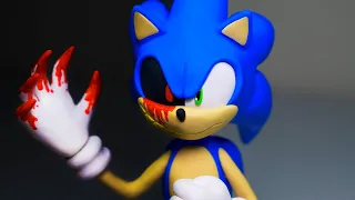 SONIC transforming into SONIC.EXE ➤ CreepyPasta Polymer clay Tutorial