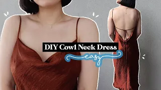 DIY Cowl Neck Dress w/ Self Drafting Instructions! (seggsy back ties) 😳