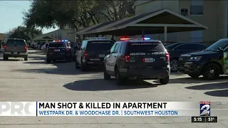 Man shot, killed in apartment in southwest Houston, police say