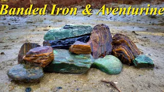 These Stones are Amazing! Hunting, Cutting, & Polishing Gorgeous Wyoming Banded Iron & Aventurine!
