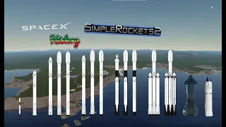 History of SpaceX Rockets in SimpleRockets 2