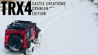 Traxxas TRX4 Castle Creations Crawler Edition - Crawling Up Frozen Riverbed