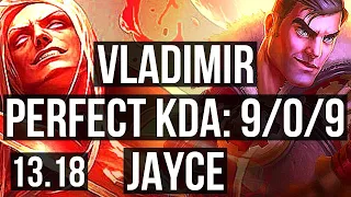 VLAD vs JAYCE (TOP) | 9/0/9, 900+ games, Legendary | KR Master | 13.18