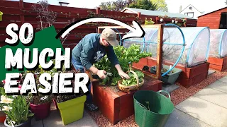 Building hinged covers for raised beds