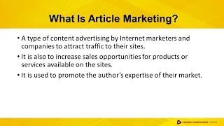 1 0 What Is Article Marketing