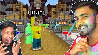 I AM CELEBRATING HOLI IN @TechnoGamerzOfficial  CASTLE MINECRAFT | Techno Gamerz | Minecraft