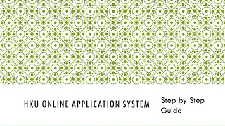 HKU Online Application System Step-by-Step Guide 2023