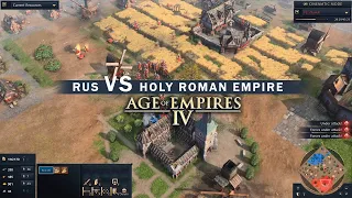 Age of Empires IV -  RUS vs Holy Roman Empire 1 VS 1 | Developer Gameplay!