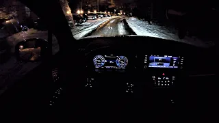 KIA Sorento 2021 - Light Off Road in winter forest - Night POV Test Drive.