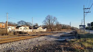 Metra 506 (SD70MACH) leads outbound at Morton Grove with horn salute