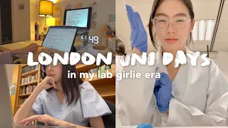 london uni biochem study vlog 👩🏻‍🔬🧬 | lab, library days, tteokboki & homemade dumplings 🥟