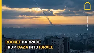 Rocket barrage from Gaza into Israel