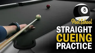 Pool Practice Drills - Straight Cueing Practice | Pool School