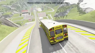 Heavy vehicles ramping with sun gravity