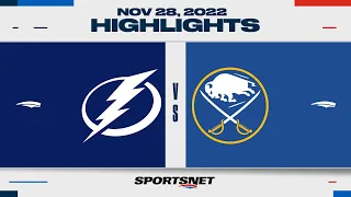 NHL Highlights | Lightning vs. Sabres - November 28, 2022