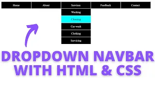 dropdown navbar in html and css in Hindi | dropdown navbar #navbar #html #dropdown