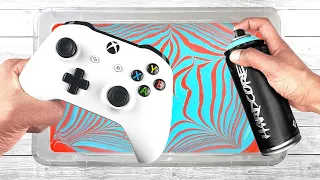 Customize your XBOX ONE S Controller with Hydro Dipping !! 🎮🎨 *SaTISfyiNg*