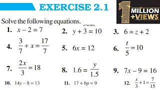 Ch 2 Linear Equation In One Variable || Exercise 2.1 || Class 8 Maths || RBSE CBSE NCERT