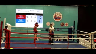 2019 Muay Thai Avrupa Kupası 75 KG Mert MANAP (kırmızı köşe)