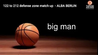 DEFENSE ZONE 122 /  212-  MATCH UP ALBA BERLIN