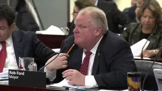 Mayor Ford makes throat slashing gesture during budget meeting