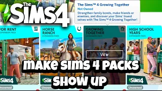 Sims 4 Packs NOT Showing Up In Game & Ea App (packs are gone BEST Fix)