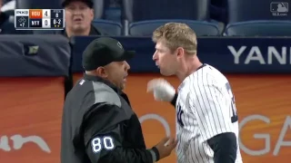 Adrian Johnson ejects Chase Headley after failed bunt attempt